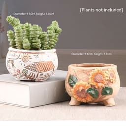 image-Succulent Bonsai Braised Purple Sand Simple Small Flower Pot
