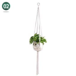 image-Handmade Woven Flower Pot Net Pocket Hanging Gardening