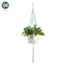 image-Handmade Woven Flower Pot Net Pocket Hanging Gardening