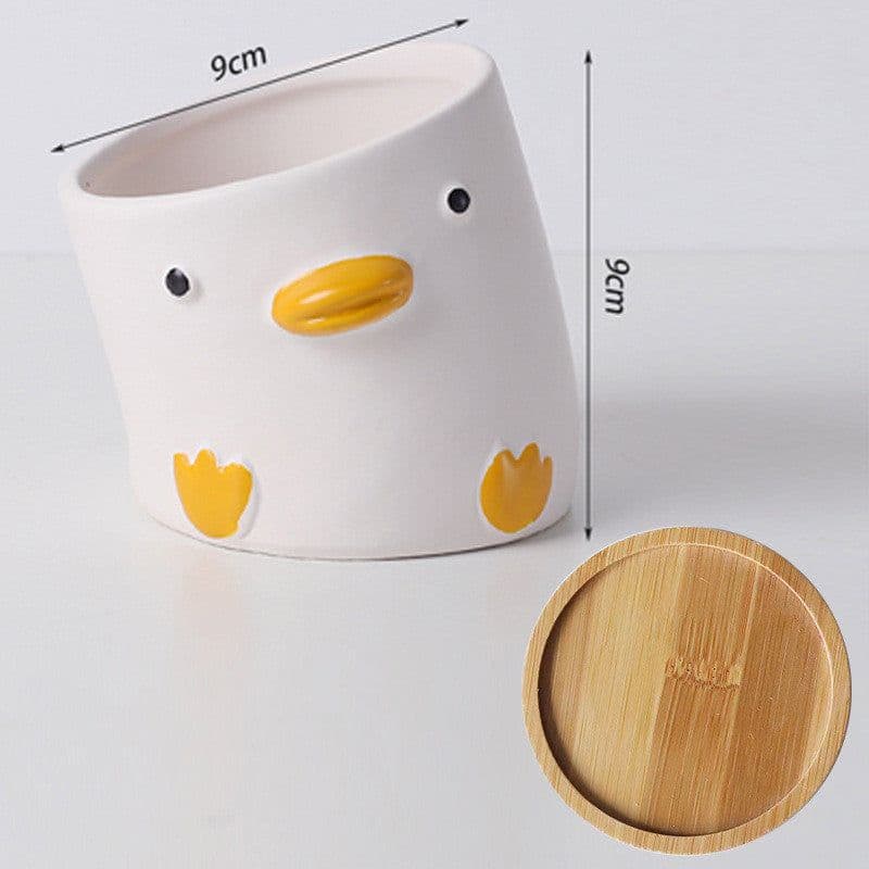 image-Creative Cartoon Animal Succulent Plant Small Flower Pot