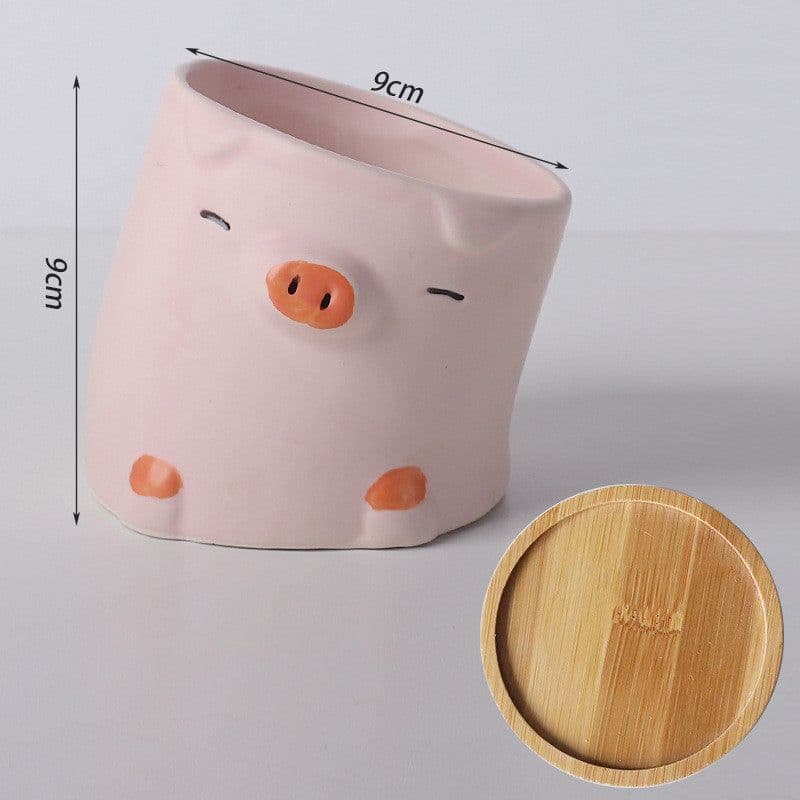 image-Creative Cartoon Animal Succulent Plant Small Flower Pot