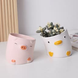 image-Creative Cartoon Animal Succulent Plant Small Flower Pot