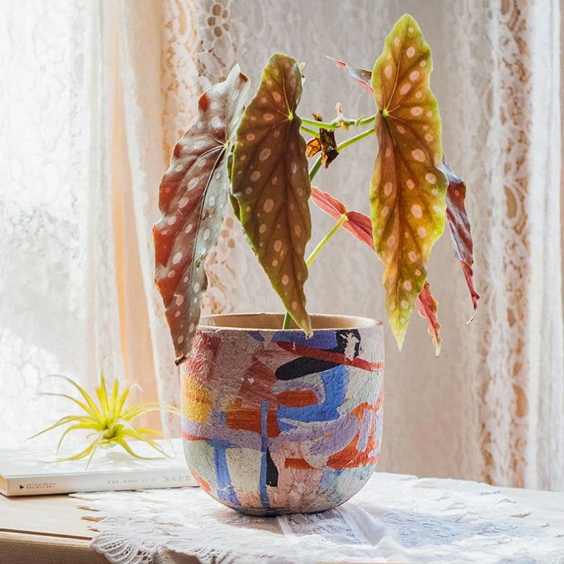 image-Matisse Ceramic Flower Pot Medium Art Flower Pot Succulent Plant Orchid Green Radish Pot