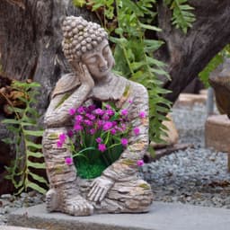 image-Resin Zen Buddha Statue Flower Pot Courtyard Landscape Balcony Layout Garden Decoration