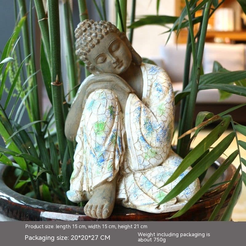 image-Resin Zen Buddha Statue Flower Pot Courtyard Landscape Balcony Layout Garden Decoration