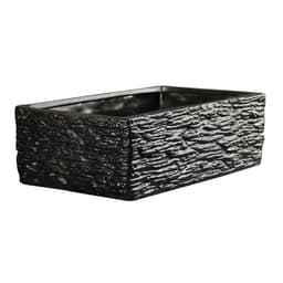 image-Simple Rectangular Stoneware Hydroponic Flowerpot