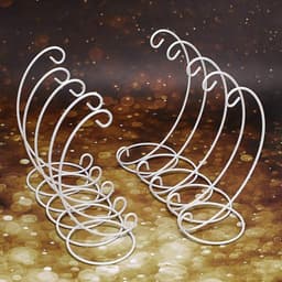 image-10PCS Metal Plant Pot Flower Bauble Holder Ornament Hanging Display Stand Hanger