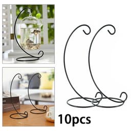image-10PCS Metal Plant Pot Flower Bauble Holder Ornament Hanging Display Stand Hanger