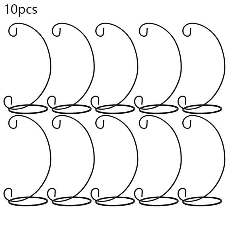 image-10PCS Metal Plant Pot Flower Bauble Holder Ornament Hanging Display Stand Hanger