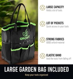 image-Heavy Duty Garden Tools 9Pieces Set - Rust Proof, Ergonomic Gardening Hand Tools Garden Gifts For Mom And Dad
