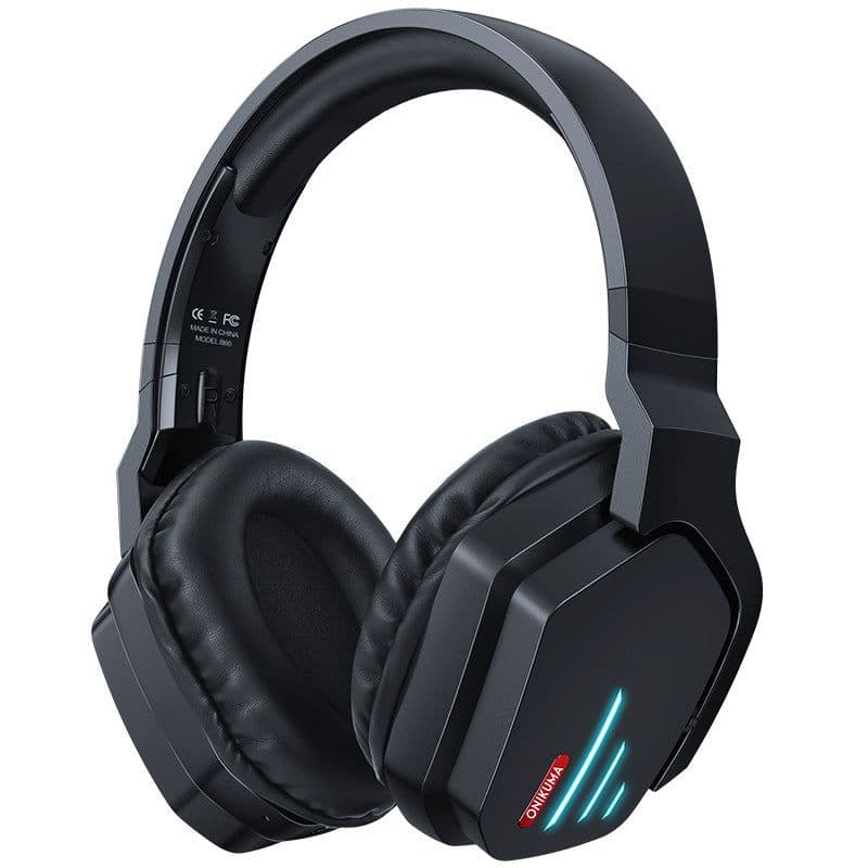 image-Head-mounted Noise Reduction Stereo Game Bass Wireless Luminous Headphones