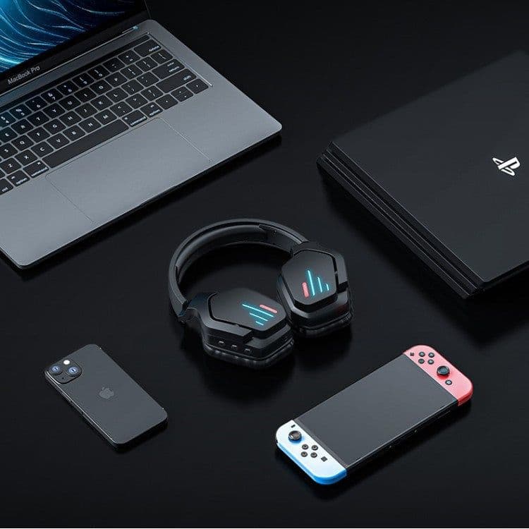 image-Head-mounted Noise Reduction Stereo Game Bass Wireless Luminous Headphones