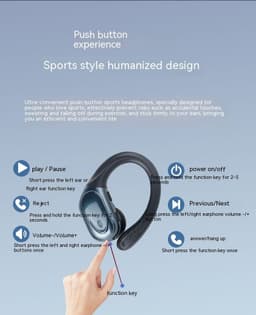 image-Smart Digital Technology Noise Reduction Sports Can't Get Rid Of Ear-mounted Wireless Headphones