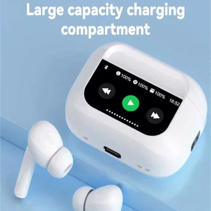 image-Touch Screen Bluetooth Headset With Screen TWS Active Noise Reduction