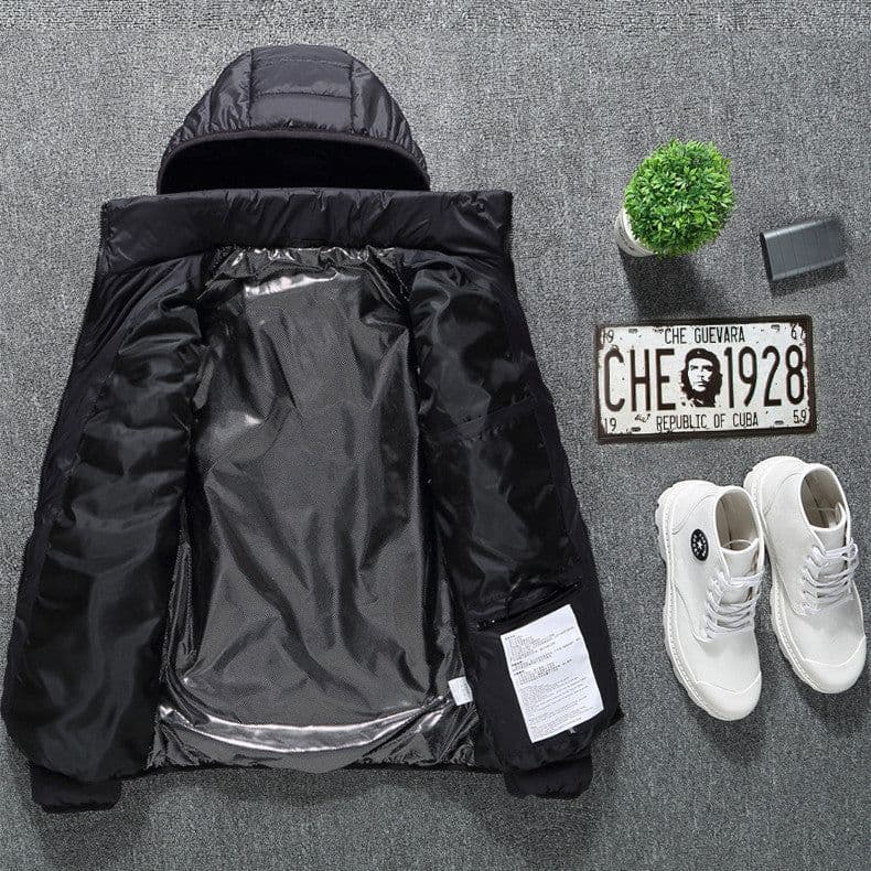 image-New Heated Jacket Coat USB Electric Jacket Cotton Coat Heater Thermal Clothing Heating Vest Men's Clothes Winter