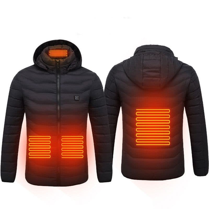 image-New Heated Jacket Coat USB Electric Jacket Cotton Coat Heater Thermal Clothing Heating Vest Men's Clothes Winter