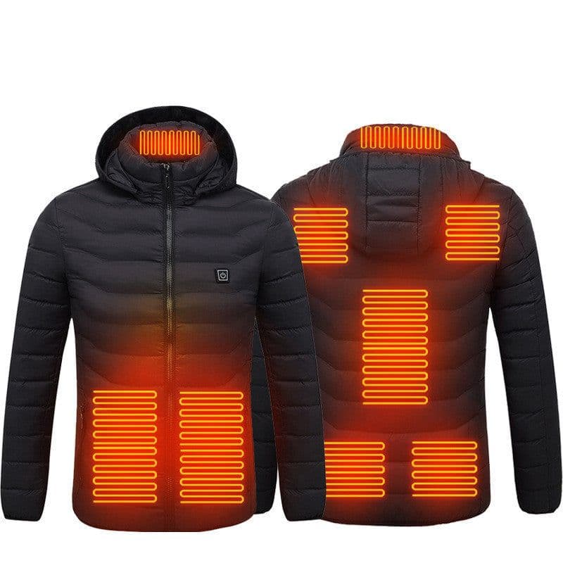 image-New Heated Jacket Coat USB Electric Jacket Cotton Coat Heater Thermal Clothing Heating Vest Men's Clothes Winter
