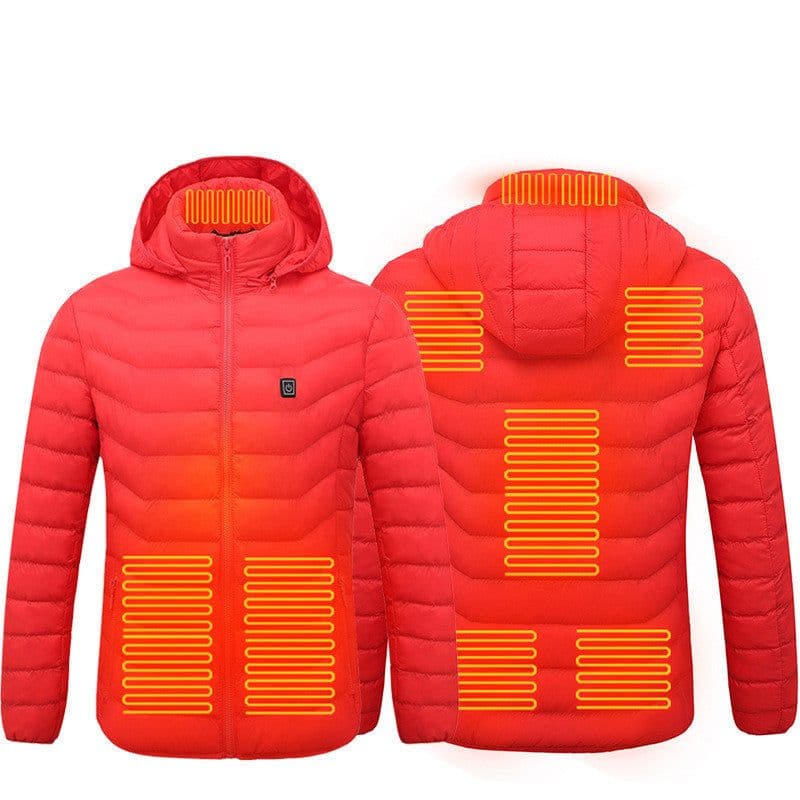 image-New Heated Jacket Coat USB Electric Jacket Cotton Coat Heater Thermal Clothing Heating Vest Men's Clothes Winter