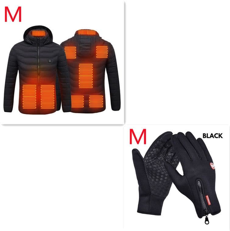 image-New Heated Jacket Coat USB Electric Jacket Cotton Coat Heater Thermal Clothing Heating Vest Men's Clothes Winter