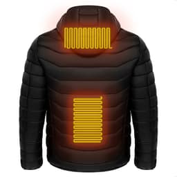 image-Men Heated Puffer Jacket Electric Heating Coat Insulated Hood Windbreaker 9Heat Zones