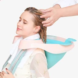 image-Shampoo Basin Foldable Hair Shampoo And Rinse Tray With Drain Tube For Pregnant Women The Elderly And Inconvenient People