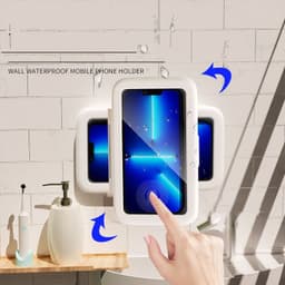 image-Shower Phone Box Bathroom Waterproof Phone Case Seal Protection Touch Screen Mobile Phone Holder For Kitchen Handsfree Gadget