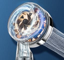 image-Pressurized Nozzle Turbo Shower Head One-Key Stop Water Saving High Pressure Shower Head Magic Water Line Bathroom Accessor