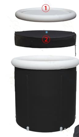 image-Portable Ice Baths Inflatable Air Ring PVC Bath Bath Household Bath Tub Holder Foldable Bath Tub For Recovery Therapy Outdoor