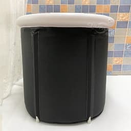 image-Portable Ice Baths Inflatable Air Ring PVC Bath Bath Household Bath Tub Holder Foldable Bath Tub For Recovery Therapy Outdoor