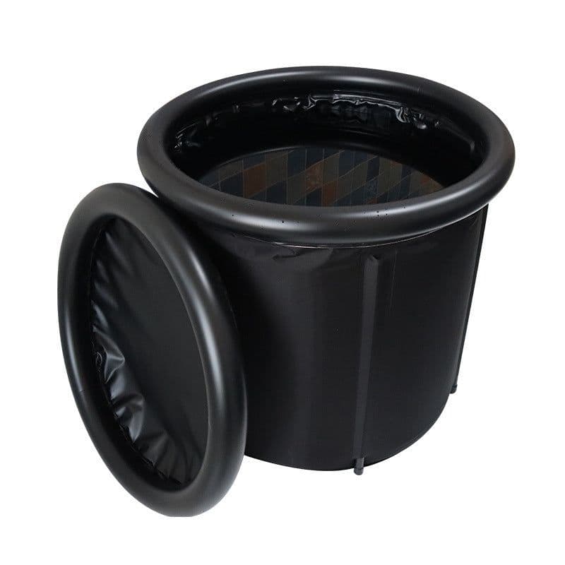 image-Portable Ice Baths Inflatable Air Ring PVC Bath Bath Household Bath Tub Holder Foldable Bath Tub For Recovery Therapy Outdoor