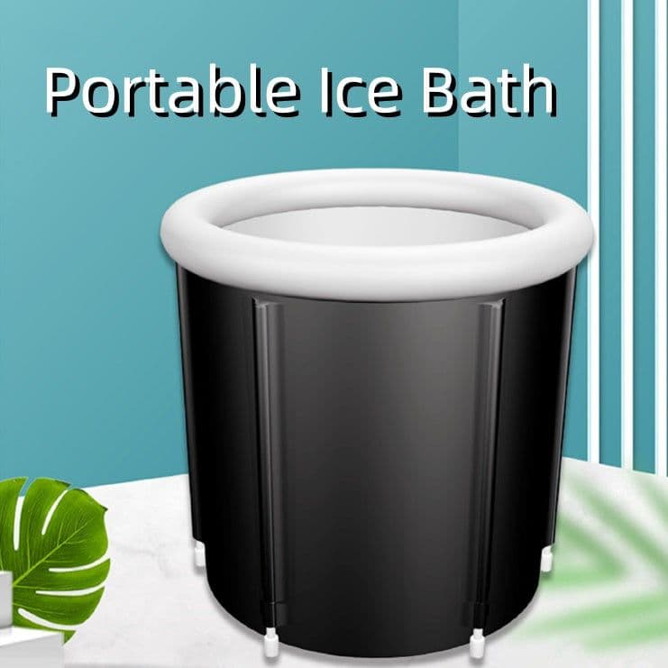 image-Portable Ice Baths Inflatable Air Ring PVC Bath Bath Household Bath Tub Holder Foldable Bath Tub For Recovery Therapy Outdoor