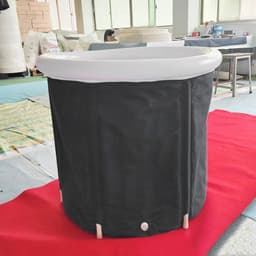 image-Portable Ice Baths Inflatable Air Ring PVC Bath Bath Household Bath Tub Holder Foldable Bath Tub For Recovery Therapy Outdoor