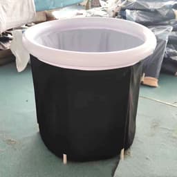 image-Portable Ice Baths Inflatable Air Ring PVC Bath Bath Household Bath Tub Holder Foldable Bath Tub For Recovery Therapy Outdoor