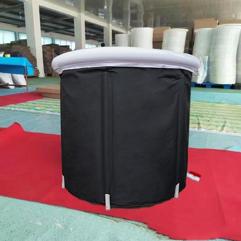 image-Portable Ice Baths Inflatable Air Ring PVC Bath Bath Household Bath Tub Holder Foldable Bath Tub For Recovery Therapy Outdoor