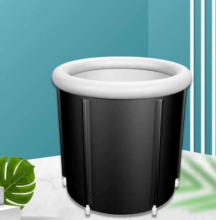 image-Portable Ice Baths Inflatable Air Ring PVC Bath Bath Household Bath Tub Holder Foldable Bath Tub For Recovery Therapy Outdoor