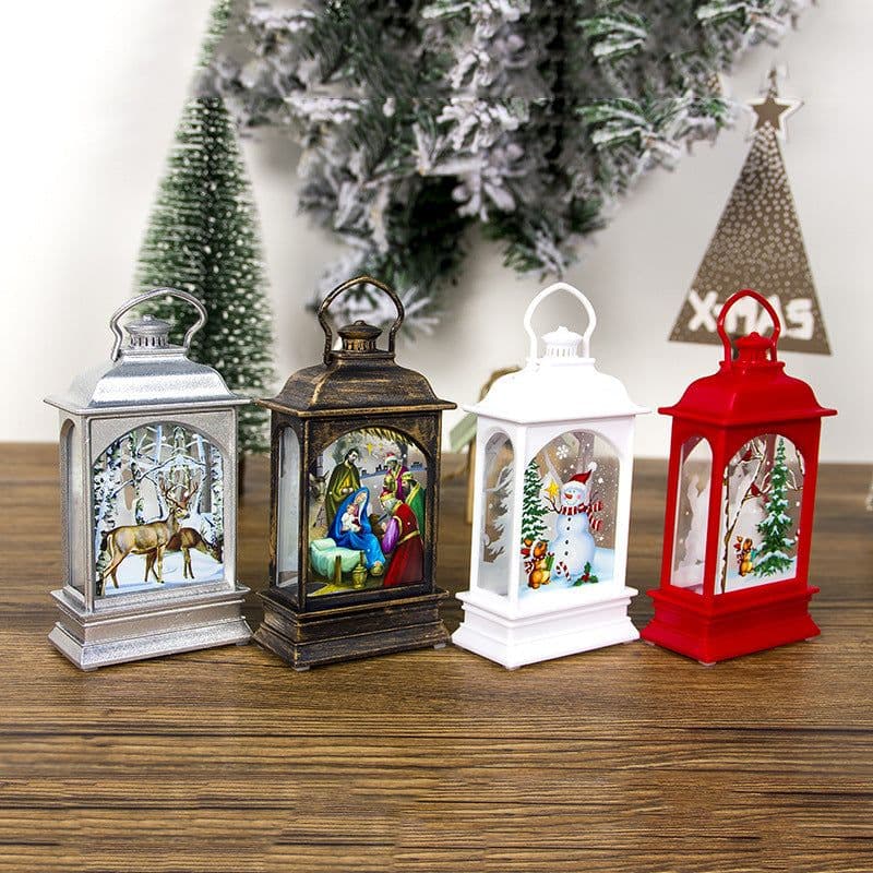 image-Christmas Decorations Portable Christmas Light Painted Transparent Ornaments