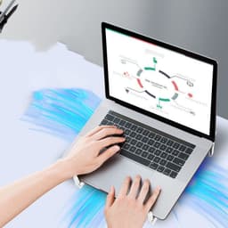 image-Portable Slim Smart Laptop Cooling Pad USB 3 Fans Gaming Laptop Cooler Fan For 17 Inch Cooler Plug Play For Notebook PC Laptop