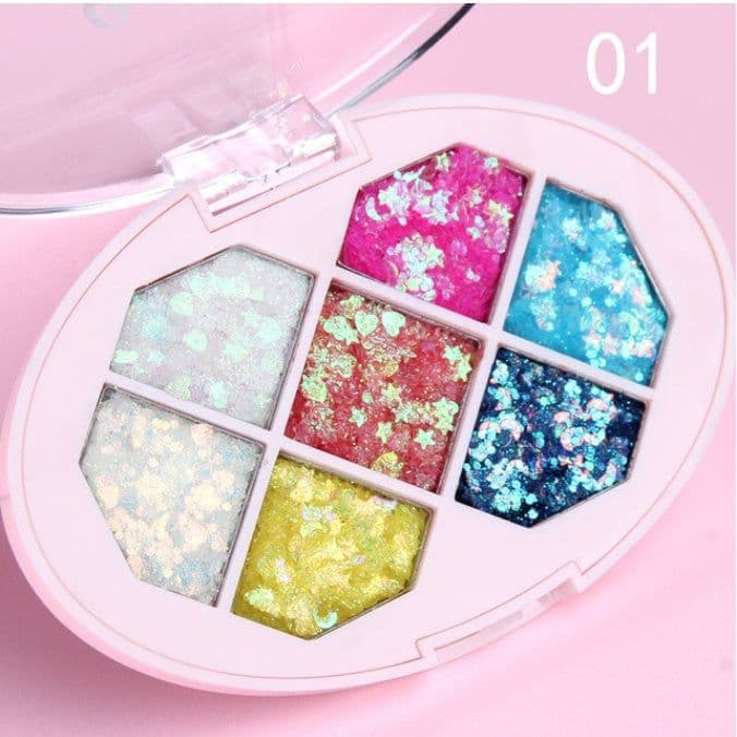image-Face Jewels Eyeshadow Shimmer Pigment Body Face Eye Glitter Sequin Gel Cream Eye Shiny Skin Face Festival Cosmetic Glitter