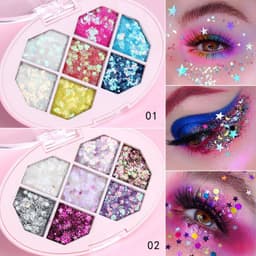 image-Face Jewels Eyeshadow Shimmer Pigment Body Face Eye Glitter Sequin Gel Cream Eye Shiny Skin Face Festival Cosmetic Glitter