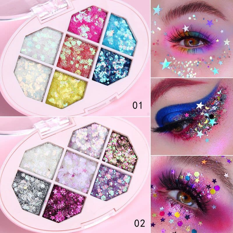 image-Face Jewels Eyeshadow Shimmer Pigment Body Face Eye Glitter Sequin Gel Cream Eye Shiny Skin Face Festival Cosmetic Glitter