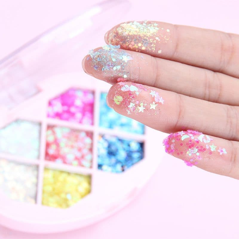 image-Face Jewels Eyeshadow Shimmer Pigment Body Face Eye Glitter Sequin Gel Cream Eye Shiny Skin Face Festival Cosmetic Glitter