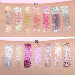image-Face Jewels Eyeshadow Shimmer Pigment Body Face Eye Glitter Sequin Gel Cream Eye Shiny Skin Face Festival Cosmetic Glitter