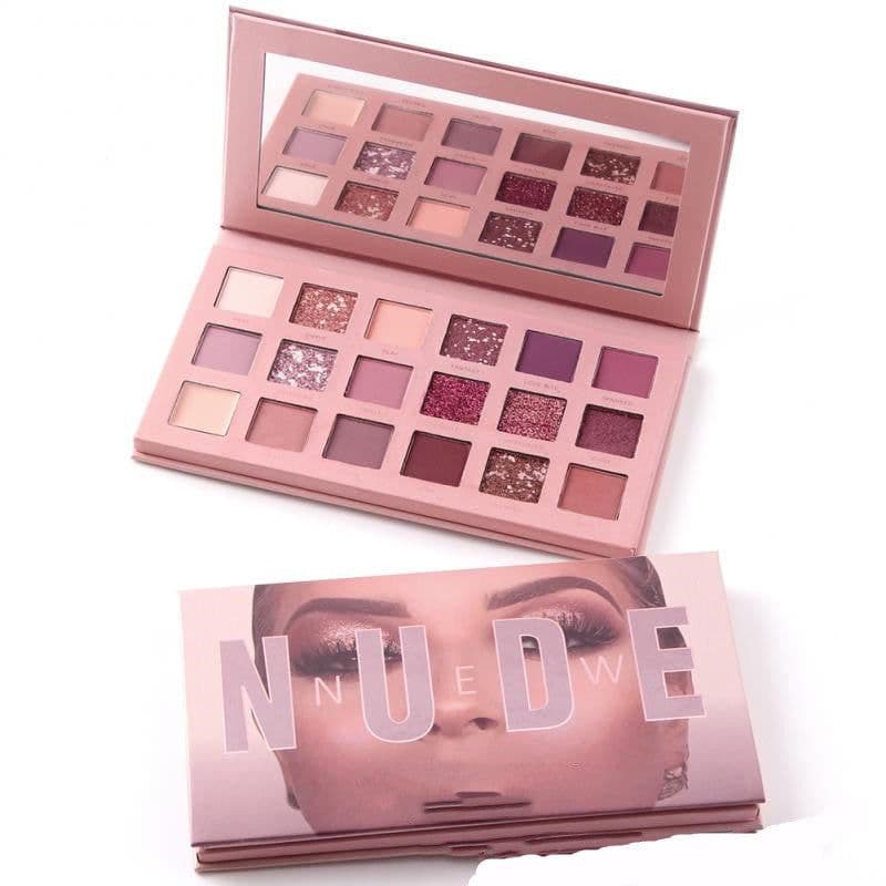 image-18 Colors Nude Shimmer Matte Eyeshadow Palette Makeup Natural Color Pigmentation Eyeshadow Powder Long Lasting Eyeshadow