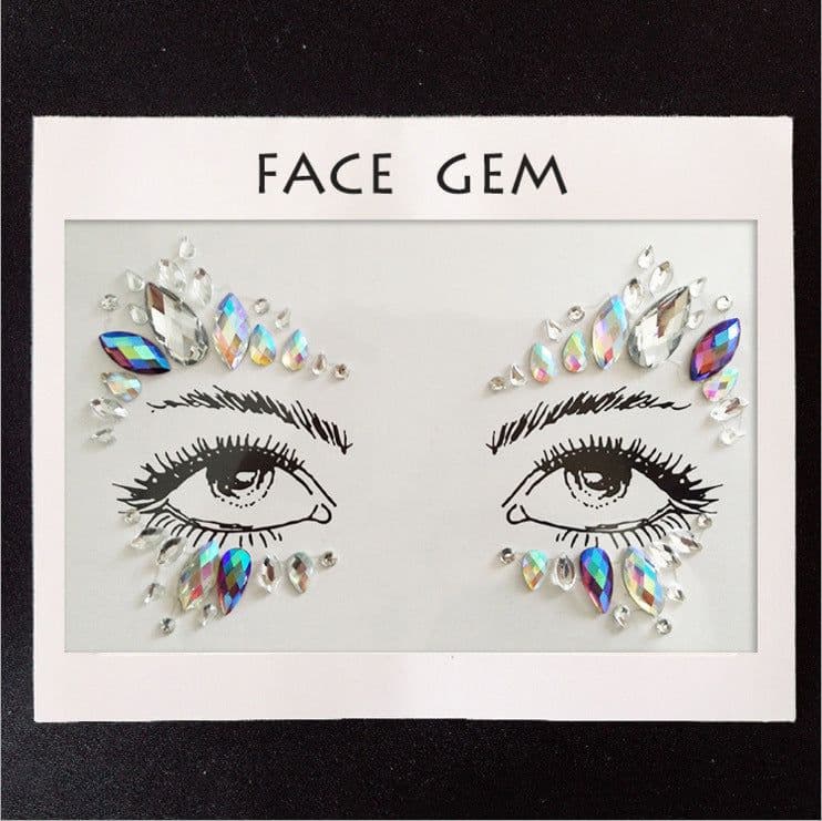 image-Tear Eye Makeup Stickers Eye Jewelry Tear Mole Patches Bright Water Glitter Diamond Glitter Sequins Childrens Show
