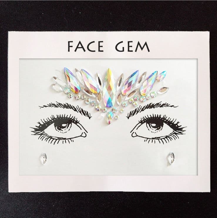 image-Tear Eye Makeup Stickers Eye Jewelry Tear Mole Patches Bright Water Glitter Diamond Glitter Sequins Childrens Show