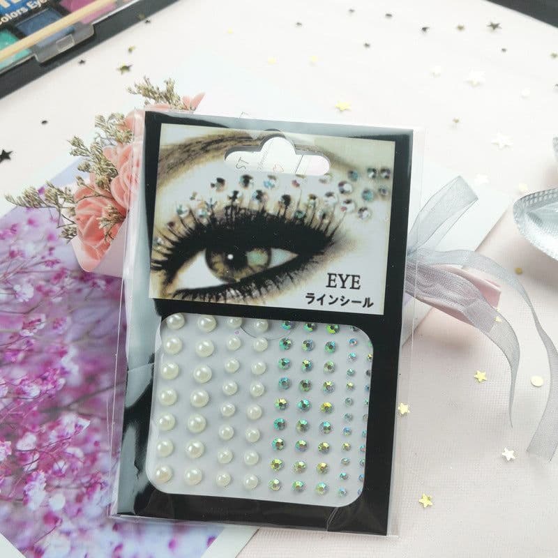 image-Tear Eye Makeup Stickers Eye Jewelry Tear Mole Patches Bright Water Glitter Diamond Glitter Sequins Childrens Show