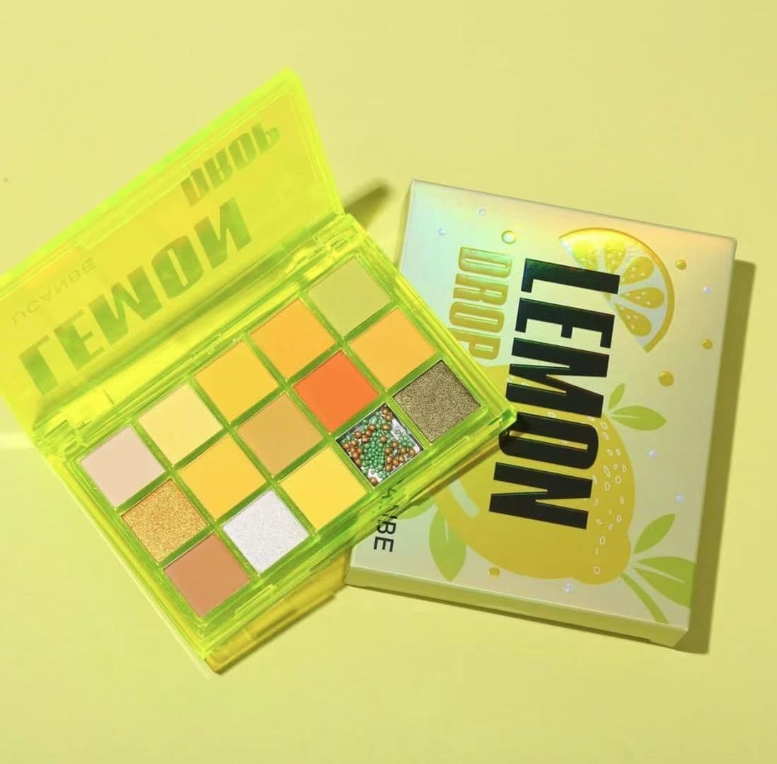 image-Makeup Sweet Party Eyeshadow Pallete Neon Palette 15 Shimmer Glitter Matte Shades Matellic Nude Blendable Pigment