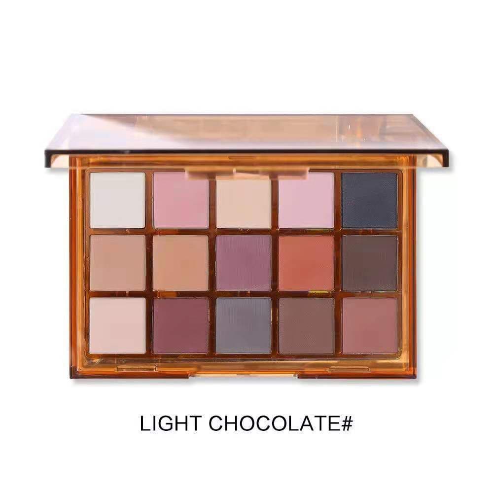 image-Makeup Sweet Party Eyeshadow Pallete Neon Palette 15 Shimmer Glitter Matte Shades Matellic Nude Blendable Pigment