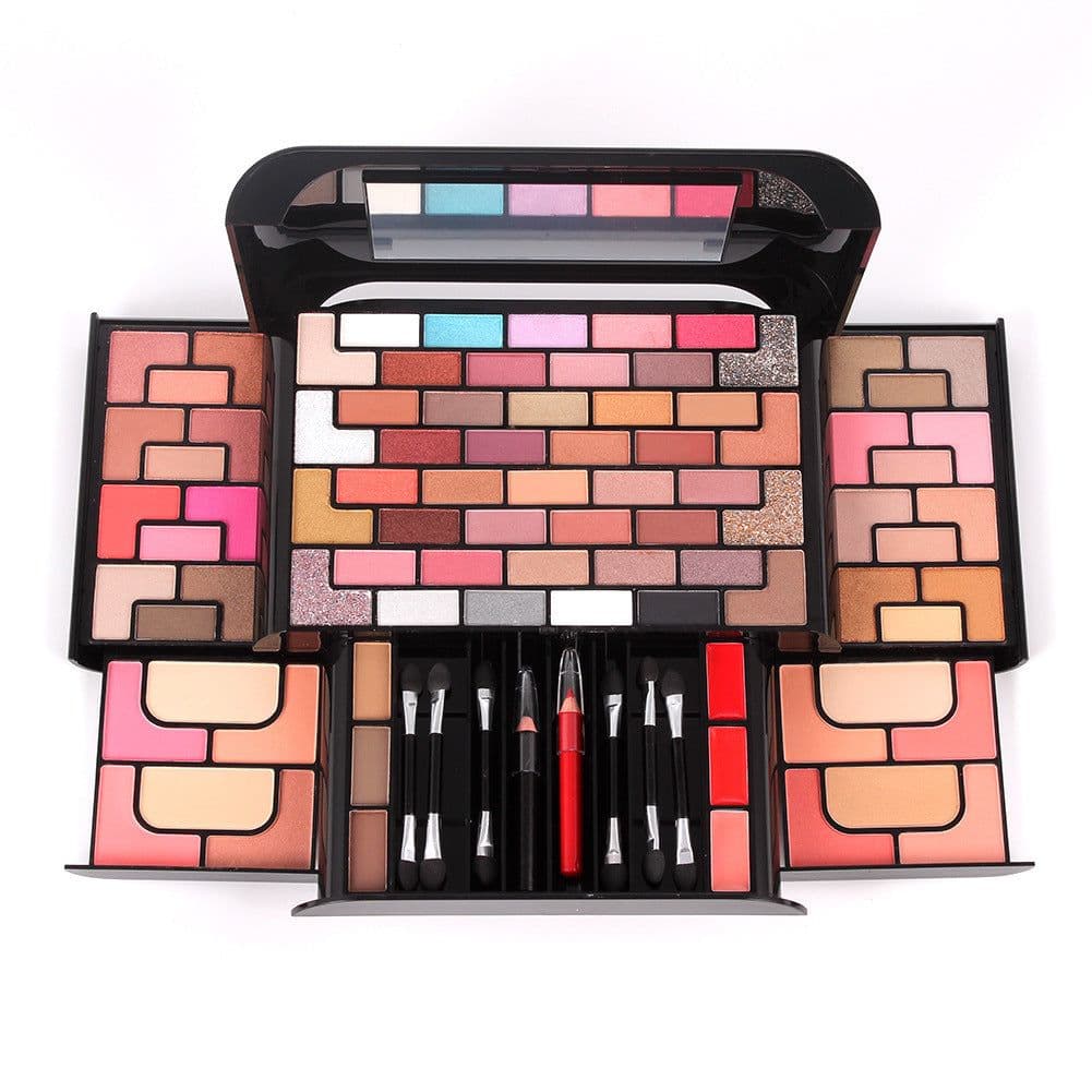 image-68 Colors Eye Shadow 8 Colors Blush 4 Colors Powder 3 Colors Eyebrow Powder Lipstick Makeup Set