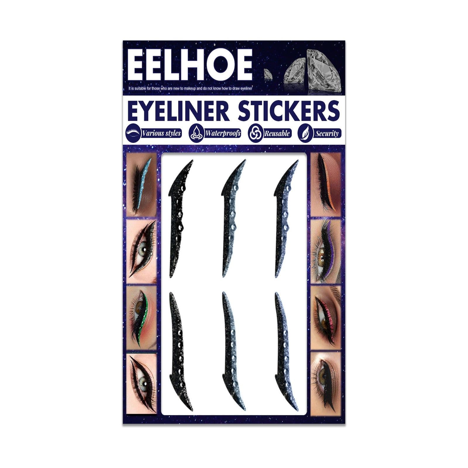 image-Colored Diamonds Eyelid Line Sticker Waterproof Self-adhesive Eye Liner Eyeliner Stickers Party Sexy Cat Eyes Beauty Makeup Tool
